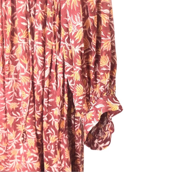 DAUGHTERS OF INDIA Kyra Midi Dress Sumac Cotton Block Print Beachy Boho 2XL XXL - Picture 6 of 9